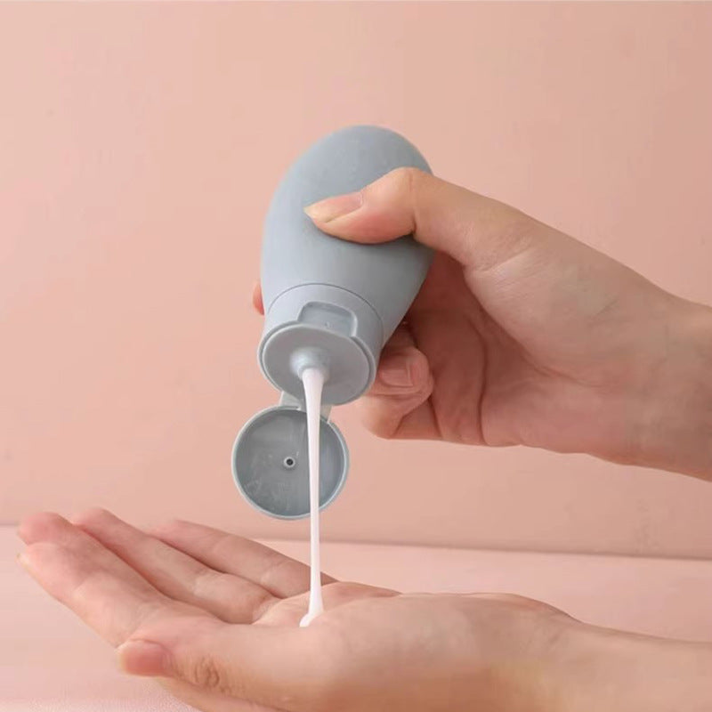 旅行サイズの携帯用シャンプー＆ボディウォッシュボトル、フリップトップスクイーズローションボトル、北欧スタイルの60ml詰め替えボトル