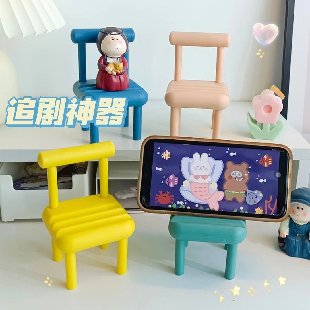 かわいくて持ち運び可能なデスクトップ電話スタンド/椅子、小さなスツール、クリエイティブな装飾品/ギフト。