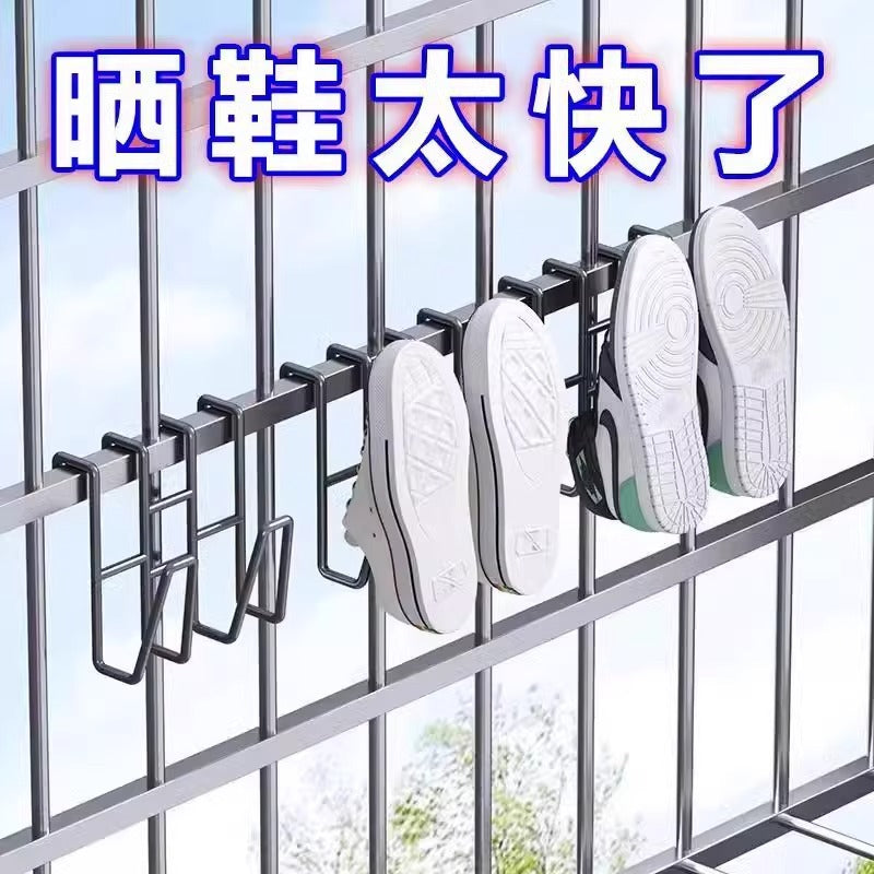 防犯窓、バルコニーの靴乾燥フック、防犯窓の手すり、屋外の靴乾燥ラック用のステンレス製靴乾燥ラック